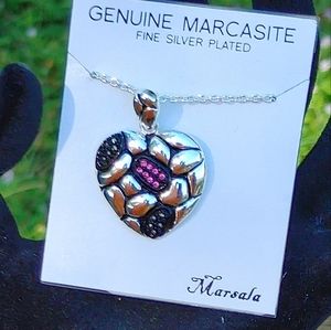 Marsala Women's Heart Necklace